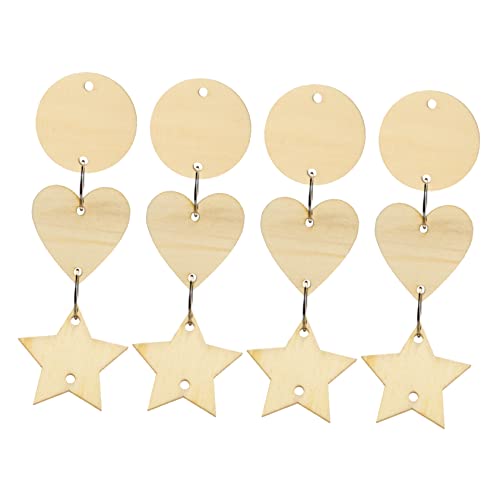 TOKIDNY 480 Stk Hangtag aus Holz Handwerk Anhänger Formen Tags für Familiengeburtstagstafeln Stütze hochzeitsdeko aufgabentafel ornaments bastelset Holz-Tags Hochzeit Holzscheiben hölzern von TOKIDNY