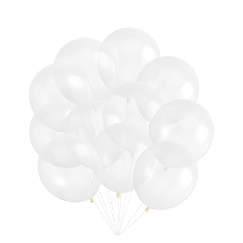 TOKIDNY 50 Stück 12 Zoll Transparente Latexballons Helle Und Leuchtende Ballons Für Hochzeiten Geburtstagsfeiern Babypartys Und Feste Ideal Für Dekoration Und Ballonhalterungen von TOKIDNY