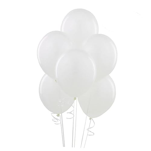 TOKIDNY 50 Stück Weiße Latex Luftballons Für Geburtstag Hochzeit Und Partydekoration Dekorative Luftballons Für Festliche Anlässe Und Feierlichkeiten von TOKIDNY