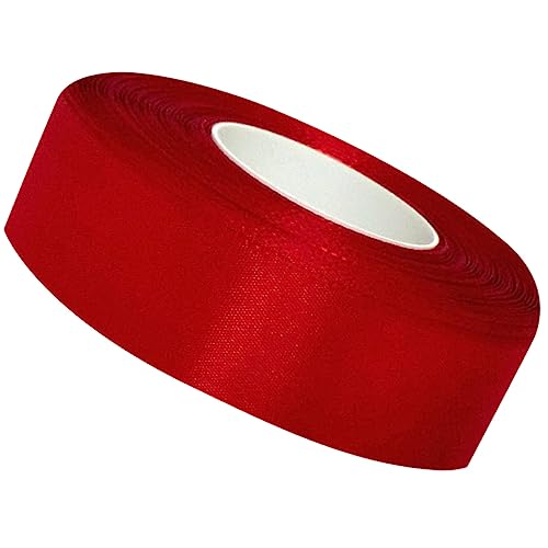 TOKIDNY 50M * 4Cm Rotes Schleifenband Aus Dacron Breites Geschenkband Für Hochzeiten Geburtstagsfeiern Und Taufen Ideal Zum Dekorieren Und Basteln Hochwertiges Kräuselband von TOKIDNY