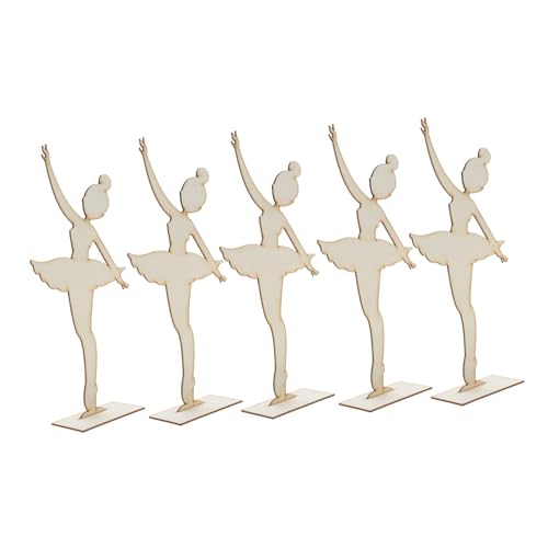 TOKIDNY 5Pcs Mädchen Clay Blade Girl Dekoration Mädchen Papierschneidere Banerwürfel Handgefertigter Schmuck Verzierungen Tanz Home Decor Ausschnitte Tanzausschnitt Silhouetten Tanz von TOKIDNY