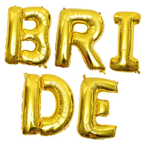 TOKIDNY 5St Brautballon wand polsterung große luftballons deckenverkleidung familienfeier Buchstaben-Banner-Ballons Ballon-Requisite schöne Luftballons Partygeschenke Aluminiumfolie Golden von TOKIDNY