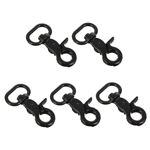 TOKIDNY 5St Gepäck-Hardware-Hundeschnalle schwenkbarer Schnappclip Schnallen für Gepäckzubehör hundelaufband hunde accessories hundehalsband leine schnalle Trigger-Clips Haken Black von TOKIDNY