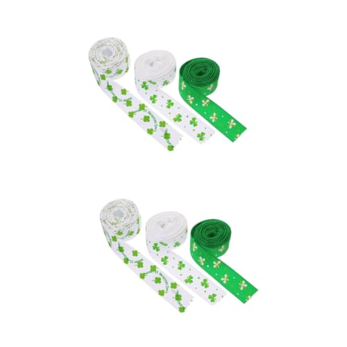 TOKIDNY 6 Rollen St. Patrick Festival-geschenkband Packband Festival-packgurt Party-verpackungsband Verpackungsband Für Wickelband Gestaltetes Geschenkband Polyester von TOKIDNY