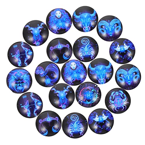 TOKIDNY 60 Stk Zeit-Edelstein-Patch Edelsteinflecken für Schmuck Zwölf Konstellationen Cabochons Edelstein-Schmuck-Patches gems wohnungsdeko Glaspatch für Ohrring 3D-Edelstein-Patches von TOKIDNY