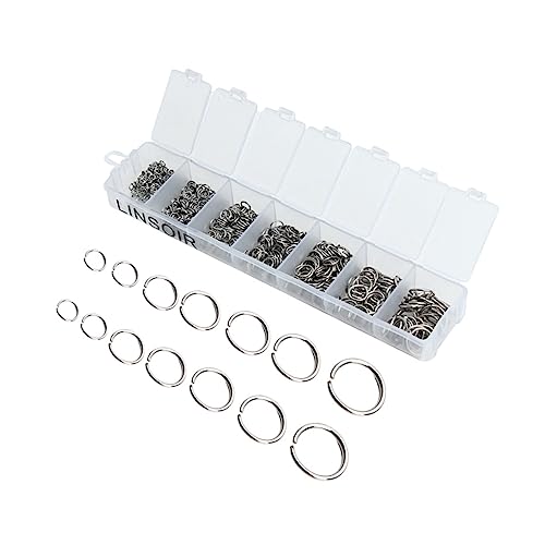 TOKIDNY 770 Stück DIY Schmuckzubehör Set Box Verbindungsringe Offene Und Geschlossene Ringe Aus Edelstahl Für Halsketten Armbänder Und Schmuckherstellung von TOKIDNY