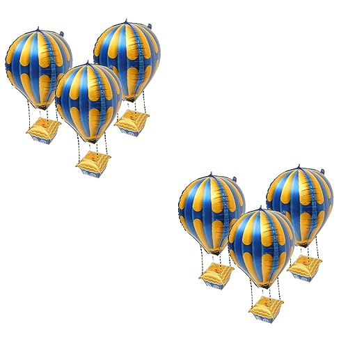 TOKIDNY 8 Stk Heißluftballon Geburtstag Luftballons Helium Partygeschenke Alles Zum Geburtstag Tischdekoration Kaninchen- Blumengirlandendekorationen Aluminiumfolie von TOKIDNY