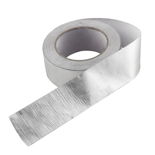 TOKIDNY Alu Dichtband Ofenrohr Hitzeschutz Alu Klebeband Hitzebeständig Hitzebeständiges Klebeband Tape Hitzeschutzfolie Edelstahlrohr Dampfsperre Klebeband Hitzebeständiger Schlauch von TOKIDNY