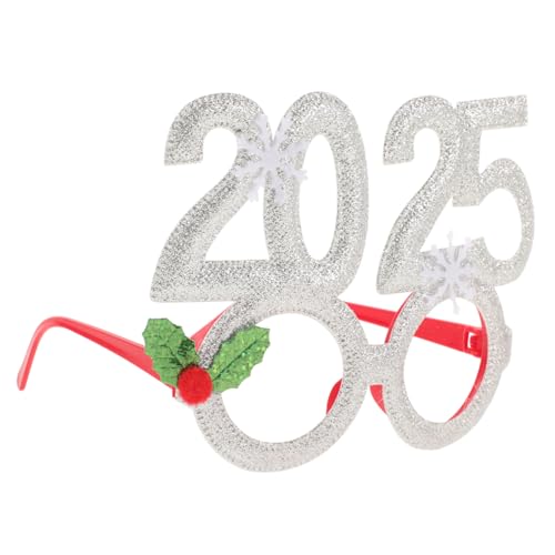 TOKIDNY Digitale Brille Partybrillen Der Klasse 2025 Weihnachts-fotoautomaten-brille Weihnachtsbedarf Glitzernde Weihnachtsbrille Abschlussbrille 2025 Brille Silver Kunststoffe Und Harze von TOKIDNY