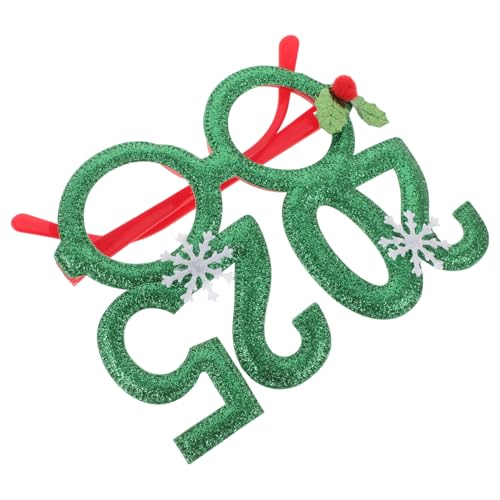 TOKIDNY Digitale Brille Weihnachtsbrillenrahmen Weihnachtsfeier Liefert Glitzernde Weihnachtsbrille Weihnachtsbrillengestelle Brillen Zu Weihnachten 2025 Brille Green Kunststoffe Und Harze von TOKIDNY