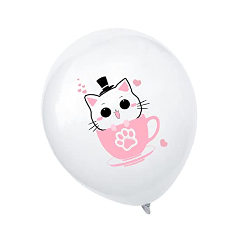 TOKIDNY Katzenmuster Folienballon Dekorativer Latex Ballon Aluminiumfolie Partyzubehör Für Geburtstag Babyparty Hochzeit Jahrestag 2 Bündel Verschiedenen Designs von TOKIDNY