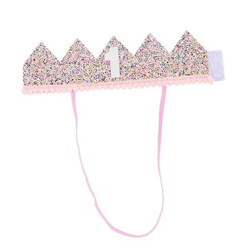 TOKIDNY Krone Kopfschmuck Goldene Krone Für 1 Geburtstag Party Kleinkind Neugeborener Haar Accessoire Kindergeburtstag Hut Krone Kopfschmuck von TOKIDNY