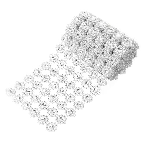 TOKIDNY Kunstkristall Strass Mesh Band Multifunktionaler Perlenbesatz Dekorativer Besatz Für Kleidung Basteln Und Dekoration 1 Rolle Glänzend Ideal Für Hochzeiten Und Feste von TOKIDNY