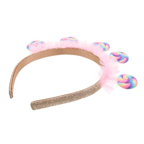 TOKIDNY Lutscher Stirnband Haarband Für Mädchen Albernes Stirnband Lustiges Stirnband Bonbon Haarspange Elegantes Mädchen Haarband Lutscher Haarband Lutscher Krone Bunter von TOKIDNY