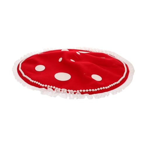 TOKIDNY Pilzhut-Party-Kopfbedeckung party kopfschmuck Pilzmütze Pilzzubehör Pilzdekorationen für Partys Cosplay-Kappe Pilz-Hexenhut Pilzkappe Gastgeschenke für Pilze Feenhut Polyester rot von TOKIDNY