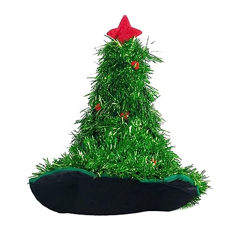 TOKIDNY Weihnachtsbaum Hut Bezaubernde Weihnachtsmütze Grün Lustiges Party Kostümzubehör Ideal Für Weihnachtsfeiern Karneval Und Festlichkeiten Kopfschmuck Für Erwachsene Und von TOKIDNY