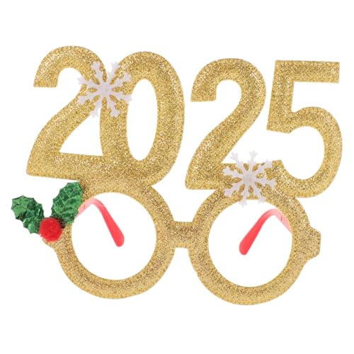 TOKIDNY digitale Brille faschingsbrille partybrille weihnachtsgeschenk Weihnachtsfeier Brillen lustige Zahlenbrille weihnachtsfeier liefert Weihnachtsschmuck Kunststoffe und Harze Golden von TOKIDNY