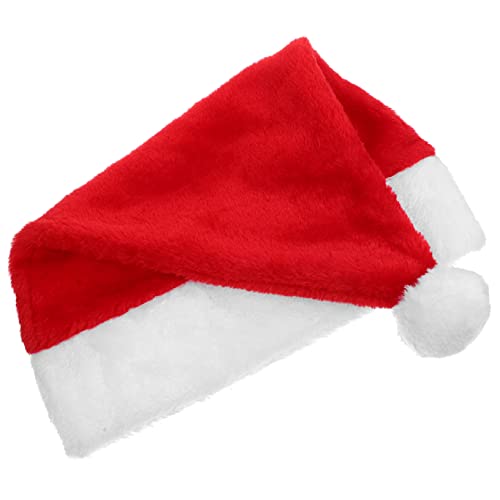 TOKIDNY Weihnachtsmütze Nikolausmütze Üsch Weihnachtsmütze Für Erwachsene Lange Witzige Weihnachtsmütze Santa Hat Für Damen Und Herren Perfekte Requisite Für Die Weihnachtsfeier Mit Weißen Details von TOKIDNY