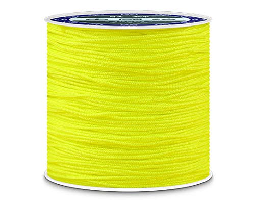 0,8 mm 45 m Nylonfaden Nylonschnur Gemischten farbigen Schnur für DIY Halskette Armband Handwerk für perlen Schmuckherstellung Schnur Stretchfaden Draht Stoff Crafting String(Fluoreszierendes Gelb) von TOKYMOON