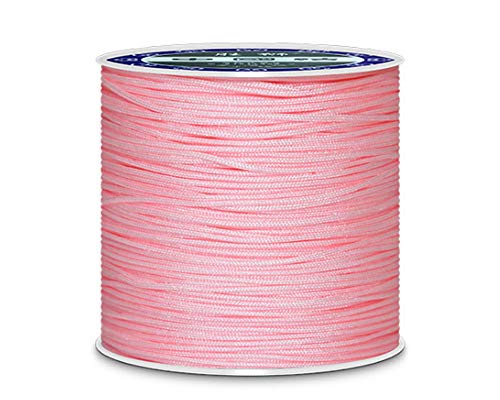 0,8 mm 45 m Nylonfaden Nylonschnur Gemischten farbigen Schnur für DIY Halskette Armband Handwerk für perlen Schmuckherstellung Schnur Stretchfaden Draht Stoff Crafting String(Pink) von TOKYMOON