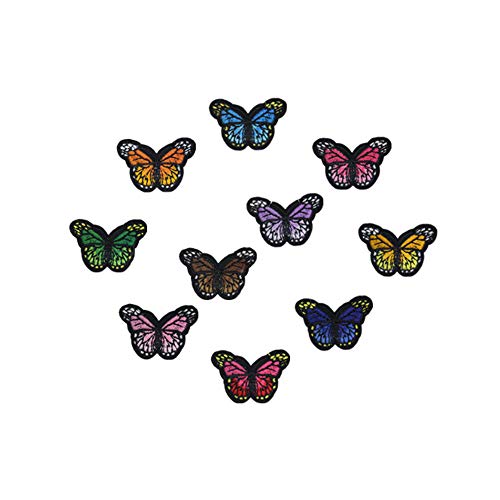 Schmetterling Patches zum Aufbügeln Set Bügelflicken Aufnäher Patches Sticker Kinder für DIY Kleidung Jeans Hut Flicken Aufnäher Applikation Applique Flicken Patches (10-teilig) von TOKYMOON