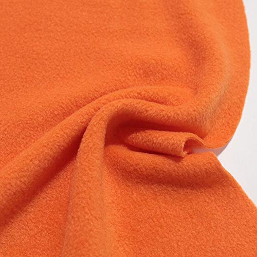 TOLKO 1m Fleecestoff Meterware | Winterstoff für Jacke Mütze Schal Pullover Fleecedecke Fleecejacke | flauschig weich warm Polar Fleece Stoff mit Antipilling (Orange) von TOLKO