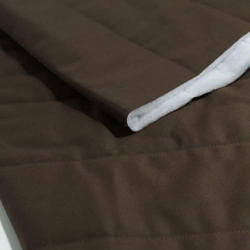 TOLKO 1m warmes Steppfutter einseitig gesteppt mit Baumwollstoff Futterstoff für Jacke Decke Kissen 150cm breit knitterarmer Modestoff Kleiderstoff Stoffe zum Nähen Meterware (Dunkel Braun) von TOLKO