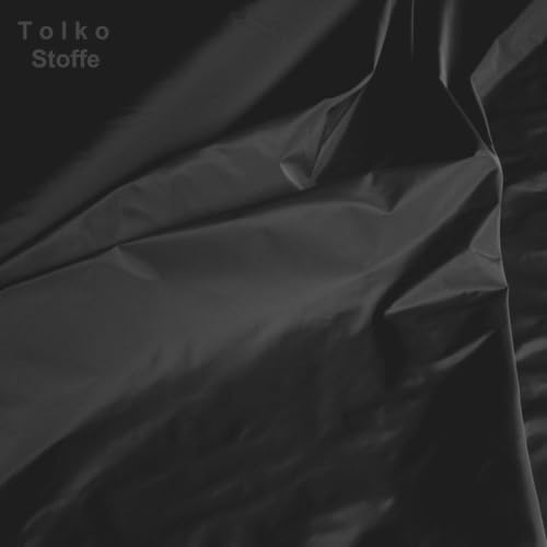 TOLKO Taft Stoff schwarz Meterware | Kleid Kostüm Gardine Vorhang | Taft Stoffe zum Nähen Dekorieren für Deko Schals Tischdecken Store Husse Dekostoff von TOLKO