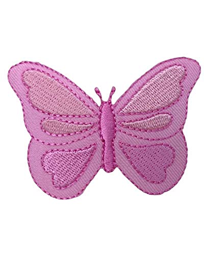 TOMASELLI MERCERIA Aufnäher zum Aufbügeln, Motiv: Schmetterling, 6,5 x 5 cm, Rosa von TOMASELLI MERCERIA