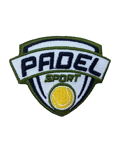 TOMASELLI MERCERIA Bestickte Applikation Ball Padel Sport Patch Thermal Aufkleber 6 x 5 cm - Weiß von TOMASELLI MERCERIA