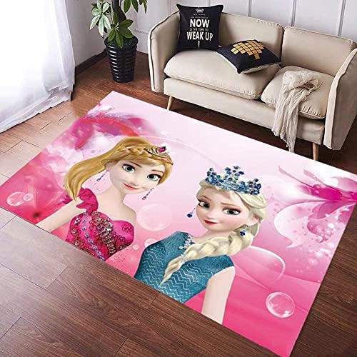 TONATO Kinderzimmer gefrorener Cartoon Teppichtür Matte Kinder Spielen Mat Anna ELSA Wohnzimmer Küche Schlafzimmer Teppich Hausdekorum,140 * 200cm von TONATO