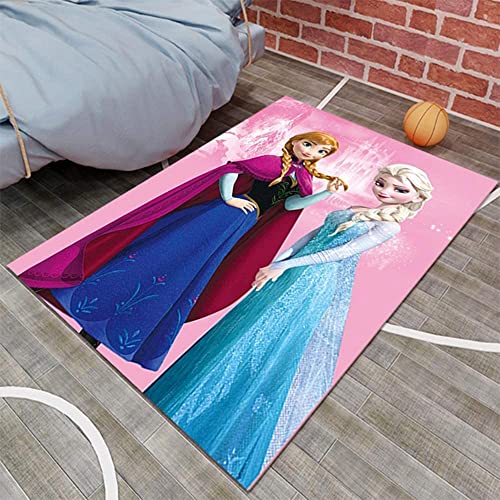 TONATO Kinderzimmer gefrorener Cartoon Teppichtür Matte Kinder Spielen Mat Anna ELSA Wohnzimmer Küche Schlafzimmer Teppich Wohnheimdekor,100 * 160cm von TONATO