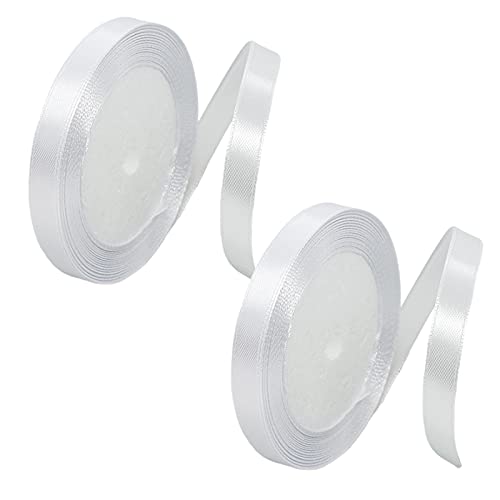 Ruban en Satin Blanc, 2 Pcs Ruban Mariage Satin Ruban Satinée pour Emballage Cadea von TONAUP