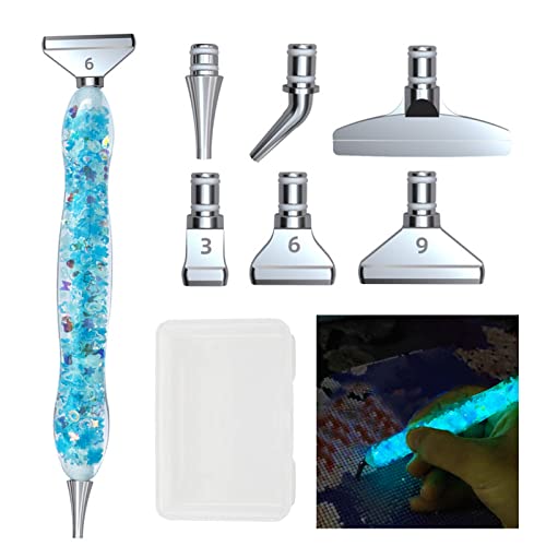 TONAUP Diamond Painting Pen Kits, DIY Diamant Malerei Stift Zubehör und Werkzeuge, 6 Styles 5d Drill Pen Ersatzköpfe Metal Pen Tip für Harz Diamond Painting Pen leuchtende Diamantkunststifte von TONAUP