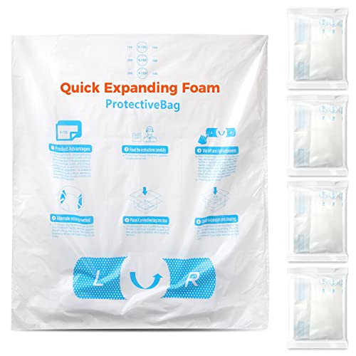 38,1 x 45,7 cm, 4 Stück, TONESPAC Instant-Packung, schnell ausdehnender Schaumstoff, X-100, Verpackungsbeutel für Verpackung und Versand von TONESPAC