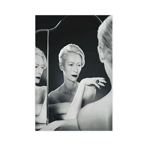 TONFON Tilda Swinton britische Schauspielerin Kunstposter auf Leinwand, Wandkunst, Dekordruck, Gemälde für Wohnzimmer, Schlafzimmer, Dekoration, ungerahmt, 20 x 30 cm von TONFON