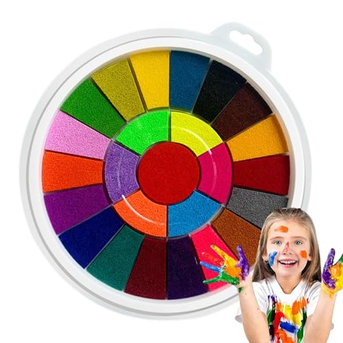 Fingerfarben Kinder Ungiftig | Lustiges Fingermalerei-Kit | 25 Farben Lustiges Finger Mal Set mit Malbuch | Waschbar Fingermalfarben Baby Fingerfarben Painting Geschenk für Jungen Und Mädchen von TONGFENG