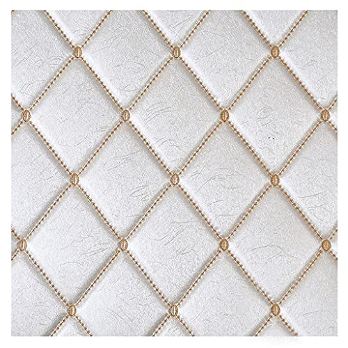 Kunstleder Gesteppt Meterware Polsterstoff Möbelstoff Gesteppt Kaschiert Leder Polsterstoff Stoff Kunstleder Polsterstoff Bezugsstoff Lederoptik(White18,1.38X1m) von TONGQIC