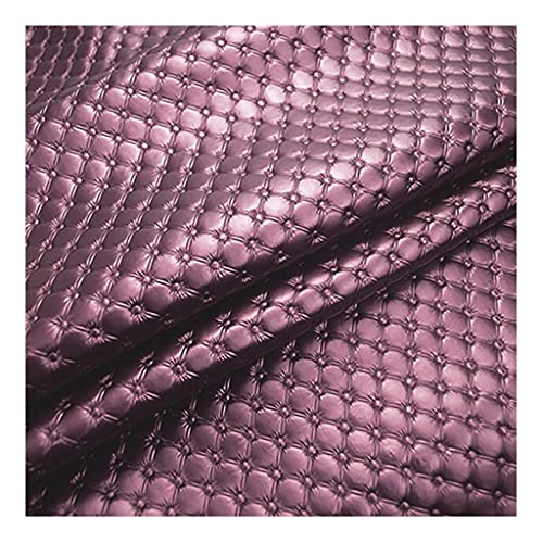 Kunstleder Leder Meterware Polsterstoff Stoff 138cm Bezugsstoff Lila(Colour: Lotus color,Size: 1.38x1m/4.53x3.28ft)(Purple,1.38X10m) von TONGQIC