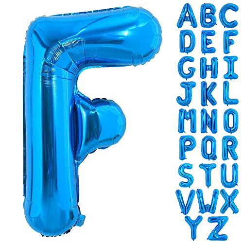 TONIFUL 40 Zoll großer Blau Buchstabe F Ballon, riesiger Buchstabenballon, großer Folienballon für Geburtstagsfeier, Jubiläumsdekoration von TONIFUL