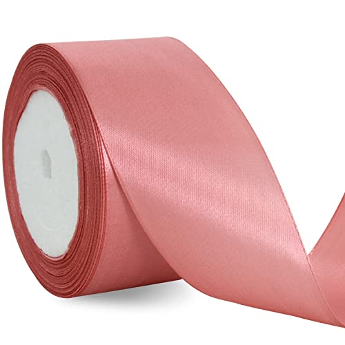 TONIFUL 5cm x 20M Roségold ​band breit geschenkband große schleife satinband für auto Bogen Schleifen Partydekoration Stuhl Hochzeit Der Valentinstag Geschenkverpackungen Strauß geschenkband von TONIFUL