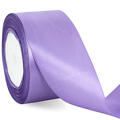 TONIFUL 5cm x 20M lila Farbe ​band breit geschenkband große schleife satinband für auto Bogen Schleifen Partydekoration Stuhl Hochzeit Der Valentinstag Geschenkverpackungen Strauß geschenkband von TONIFUL