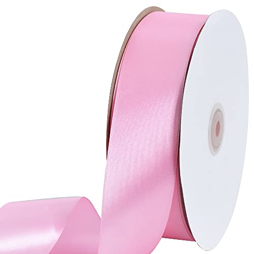 TONIFUL Breites Satinband, 40 mm x 91,4 m, solides Stoffband für Geschenkverpackungen, Stuhlschärpe, Valentinstag, Hochzeit, Geburtstag, Party, Dekoration, Haarblumen, Basteln, Nähen von TONIFUL