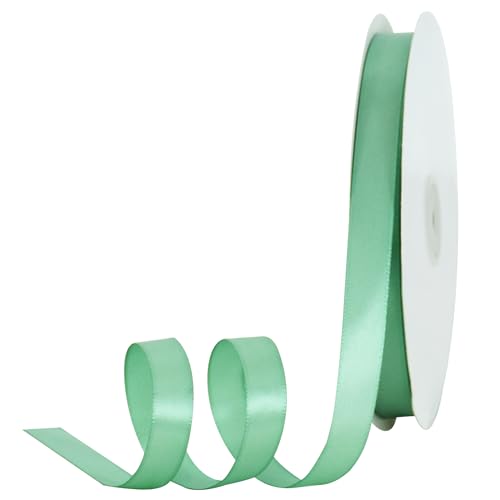 TONIFUL Satinband, 1,6 cm x 91,4 m, Salbeigrün zum Nähen, Basteln, Schleifen, Geschenkverpackungen, Einladungskarten, Hochzeitsfeier, Valentinstagsdekoration von TONIFUL