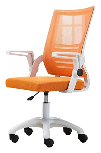 TONZN Stuhl, Computerstuhl, Rückenlehne, Spielstuhl, Netzstoff, Lift-Drehstuhl, Bürotisch und Stuhl, gepolsterter Sitz, Stuhl (Farbe: Orange) (Orange) von TONZN