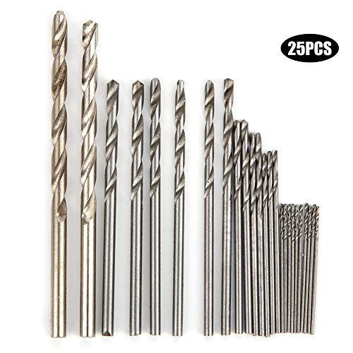 TOOLSGO 25-teiliges Bohrer-Set aus Aluminiumlegierung Ersatzzubehör-Set für handgedrehte Bohrer zum Bohren von Holz Walnuss Kunststoff DIY von TOOLSGO