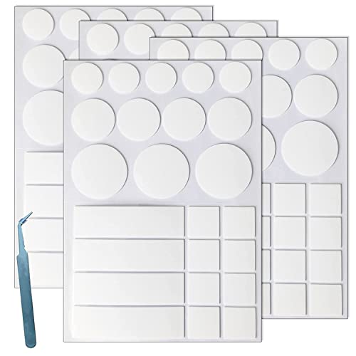 TOOSIS Klare doppelseitige Klebepunkte Heavy Duty Transparentes Doppelseitiges Klebeband Aufkleber Acryl Keine Spur Starker Kleber Sticky Rund &Quadratisch Aufkleber für Handwerk DIY Kunst Büro von TOOSIS