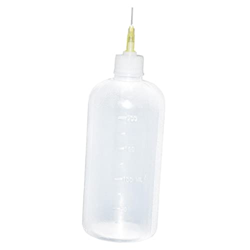 T TOOYFUL Spitze Applikator Flasche 200ml Kunststoff DIY Werkzeug Kleber Applikator Flüssigkeit Tropfflaschen für Papier Quilling Alkohol Tinte Scrapbooking Plastik Nadel-Flasche Präzisionsflasche von T TOOYFUL