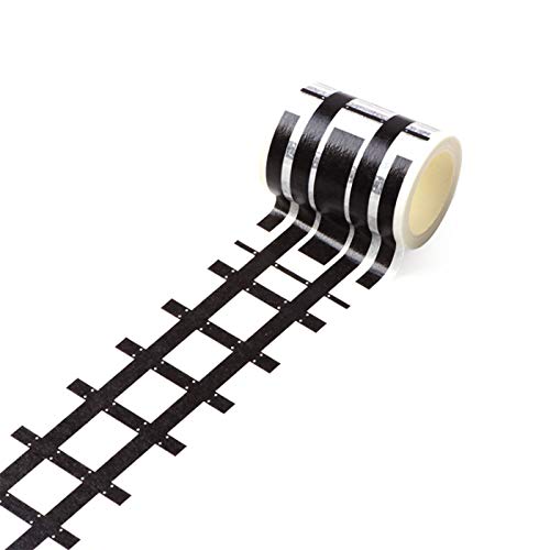 Dekoratives Straßenklebeband, Washi-Tapes, Verkehrs-Klebeband, für Kinder, kreatives Heimwerken, Hausdekoration, 2 Rollen, Eisenbahnmuster von TOP-MAX