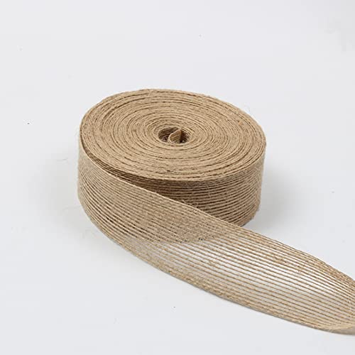 TOP-MAX Natürliches Band, natürliches rustikales Sackleinenband, Jute-Bastelband für Geschenke, Blumensträuße, Verpackung, Basteln, Hochzeit, Party, Geschenke, Dekoration (1,5 cm x 10 m) von TOP-MAX